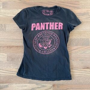 Ladies Pink Panther Distressed Fitted Tee size M